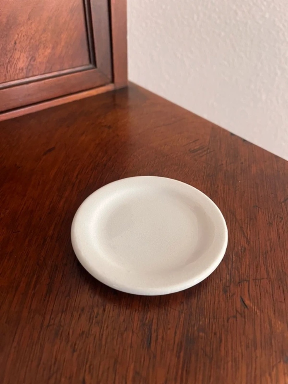 RARE Antique 1883 Johnson Bros Ironstone Butter Pat Pat Dish - Late Pankhurst